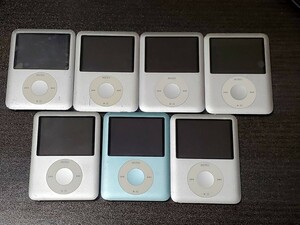 ●ジャンク iPod nano 第3世代 A1236 7台 まとめ 8GB 4GB MB249J MA978J MA980J 全て再生可 本体 Apple●送料無料