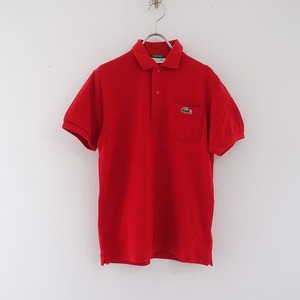 ラコステ LACOSTE *クラシックフィット コットン鹿の子半袖ポロシャツ*XXS赤レッドカットソー(33-2406-559)【51G42】