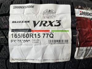 【タオル付き 2024年製】送料込み 72,800円～ VRX3 165/60R15 77Q 2024年製 日本製 ブリヂストン VRX3 新品 正規品 在庫有 最短当日発送可