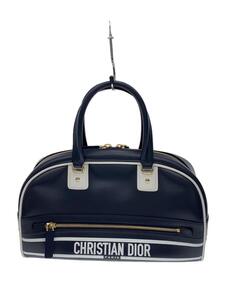 Christian Dior◆ボストンバッグ/レザー/NVY/ショルダー欠品