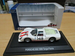 エブロ　 1/43 「 ポルシェ 906 」 1966y タルガフローリオ出走車　 #148 　Porsche カレラ6 ・送料 400円 （レターパック発送）