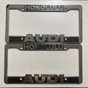 HONOLULU AUDI ハワイアウディ ナンバーフレーム ライセンスフレーム HILIFE IN4MATION 808ALLDAY FARMERS MARKET HAWAII FMHI USDM HDM②