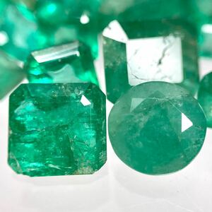 1円〜!!◯天然エメラルドおまとめ21ct◯n ルース 裸石 宝石 ジュエリー jewelry emerald ベリル w4 13