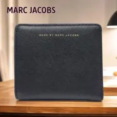 【財布】MARC JACOBS ウォレット 二つ折り レザー 市松模様 ブラック