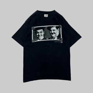 USA製 LAUREL & HARDY "コメディアン" 半袖Tシャツ ブラック