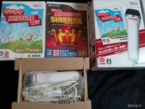 【Wii】 カラオケJOYSOUND Wii　ソフト2本マイクセット　動作品