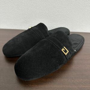 GUCCI グッチ スエード スリッパ サンダル 室内用 size 10 アウトソール 28㎝ ブラック