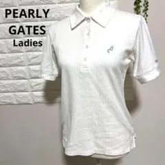 PEARLY GATES パーリーゲイツ 白 ポロシャツ ゴルフ レディース S