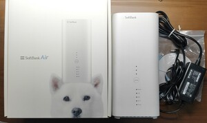 ソフトバンク SoftBank　 Air　本体・アダプター・LANケーブル・元箱のセット　Air解約済　中古