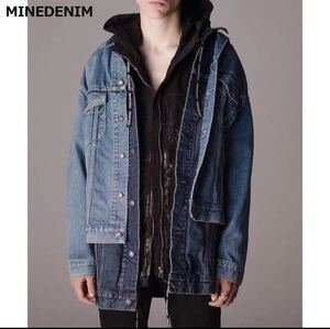 MINEDENIM マインデニム◆レイヤードロングデニムジャケット 1 ◆重ね着　Gジャン 野口強 木村拓哉