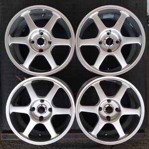 管理番号：A10-190【4本価額】【16×7J 4x114.3 ET+45 ハブ73】YOKOHAMA ヨコハマ AVS MODEL6・シルビア等・適格請求書発行可能