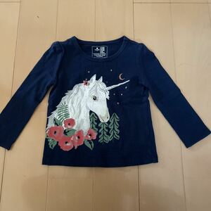 送料込み　GAP 長袖Tシャツ ロンT 80cm/12-18M 紺色　ユニコーン　送料無料