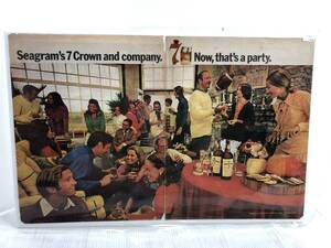 1970年10月16日号LIFE誌広告切り抜き1ページ【Seagram’s 7Crowns/アメリカンウィスキー】アメリカ買い付け品ビンテージおしゃれインテリア