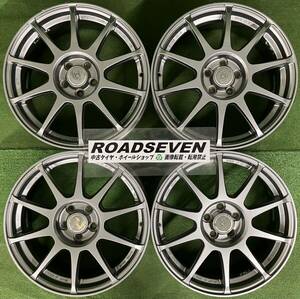 ★ENKEI RIVAZZA エンケイ リヴァッツァ 17インチ★17×7J +50 5H PCD100 ハブ径:約73mm 4本セット 中古アルミホイール★送料無料