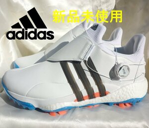 新品未使用◆送料無料◆25cm アディダスゴルフ adidasGOLF ゴルフシューズ ソフトスパイク BOAダイヤル 白 ツアー360 22