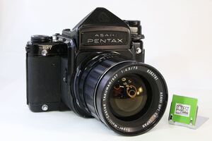 【同梱歓迎】実用■ペンタックス PENTAX 6X7 TTL ボディ+Super-Multi-Coated TAKUMAR 6×7 F4.5 75mm■シャッター全速・露出計完動■2002