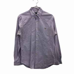 RALPH LAUREN 無地シャツ Mサイズ ラルフローレン パープル ポロ polo ブランド品 古着卸 アメリカ仕入 t2208-3915