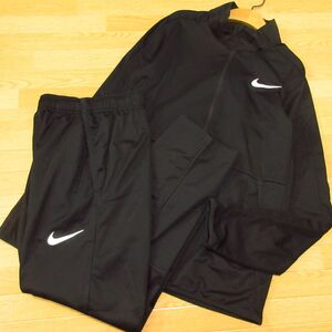 ◎美品！M 上下セット！NIKE ナイキ 風車◆セットアップ ジャージ ジャケット&テーパードパンツ◆メンズ 黒◆BA1546