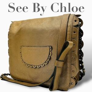 SEE BY CHLOE シーバイクロエ ショルダーバッグ ゴールド R083