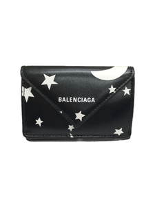 BALENCIAGA◆バレンシアガ/3つ折り財布/ブラック/レディース/391446