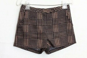 machatt マチャット ツイード調　総柄ショートパンツ S ネイビー/オレンジ