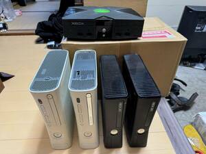 XBOX360 本体 ２台 XBOX360S ２台 初期XBOX 1台 全５本 動作未確認 ジャンク 送料無料