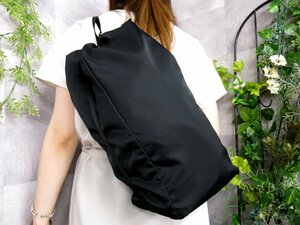 ●超美品●新品同様●HELMUT LANG ヘルムート・ラング●ナイロン●ショルダー バッグ●黒●SV金具●肩掛け●A4 収納●書類 かばん●Js46833