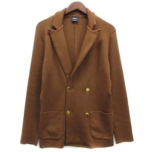 バフィー BAFY ビームスエフ BEAMS F ダブルブレスト ウール ニット ジャケット ブレザー 4BUTTON DOUBLE KNIT JACKET 2022AW ブラウン 42