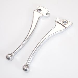 Pair of levers Vespa PX (1998- with Grimeca master cylinder) - silver ベスパ ディスク車用レバーセット PX200FL PX150FL PX125FL