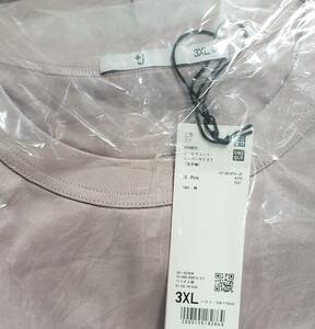 +J スーピマコットン オーバーサイズT 五分袖 3XLサイズ 未使用品 UNIQLO ジルサンダー JIL SANDER ピンク Pink