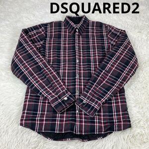 美品 DSQUARED2　ダウン　シャツ　キルティング　48サイズ　中綿入り　ジャケット　Lサイズ