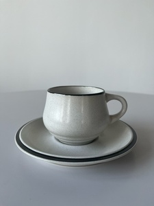 [260] JAPAN VINTAGE STONE WARE Noritake ノリタケ ストーンウェア カップ＆ソーサー 70s 80s 90s アラビア 北欧 ビンテージ ヴィンテージ