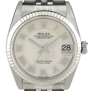 ロレックス ROLEX デイトジャスト ピンクシェル 78274NRD 腕時計 SS WG 自動巻き ホワイト ボーイズ 【中古】