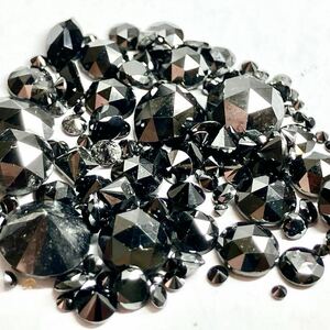 ［天然ブラックダイヤモンドおまとめ］ S 約15ct 3g 裸石 宝石 black diamond jewelry ジュエリー 