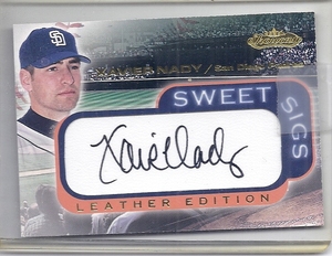 】Fleer 2001 Showcase】Xavier Nady●Auto+Leather