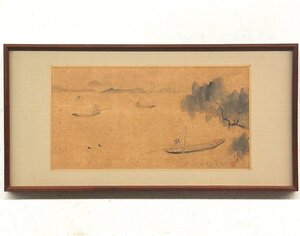 【GLC】酒井三良 「風景」 日本画約12号 院展監事 小川芋銭と終生の親交 物故巨匠