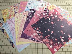 桜柄デザインペーパー★15cm×15cm★50