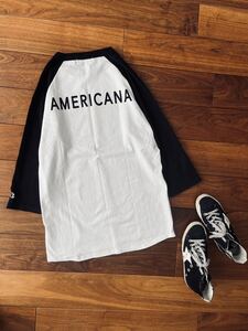 美品　希少○Americana champion アメリカーナ○別注　長袖　カットソー　プルオーバー　Tシャツ ロンT トップス　アパルトモン AP STUDIO