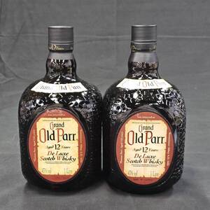 24名/C001503-3/IM3000/E022-602/酒　2本まとめ　Grand Old Parr12年　Scotch Whisky　グランドオールドオーパー　ウイスキー　43％ 1000ml