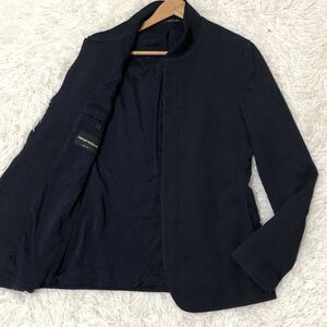 イタリア製◎50サイズ◎近年モデル◎EMPORIO ARMANI ブルゾン ジップジャケット ダブルジップ ネイビー エンポリオアルマーニ アンコン 