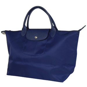 ロンシャン Longchamp ル プリアージュ トートバッグ 2WAY ショルダーバッグ トートバッグ ナイロン ブルー レディース 【中古】