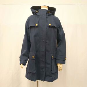 バーバリー　ミリタリーコート　レディース　ネイビー　L　コットン　綿　40　BURBERRY　古着　◆3111/藤枝インター店