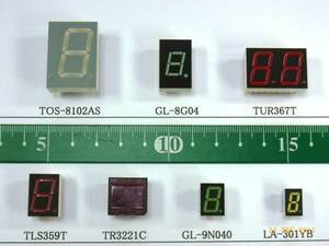 LED（７セグメント）④：TOS8102AS、GL8G04, TUR367T, TLS359T, TR3221C, GL9N040