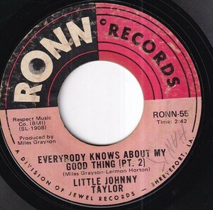 Little Johnny Taylor - Everybody Knows About My Good Thing (Pt. 1) / Everybody Knows About My Good Thing (Pt. 2) (A) SF-T385