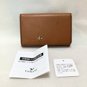 W972 未使用 ペラム Peram 名刺入れ カード入れ レディース 日本製 ブラウン系