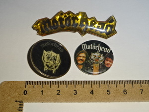 送料185円・棚2■ モーターヘッド　MOTORHEAD　いろんなバッジ３個セット