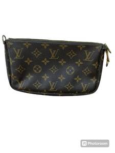 【C】☆LOUIS VUITTON LV ルイヴィトン ポシェットアクセソワール モノグラム ハンドバッグ レディース