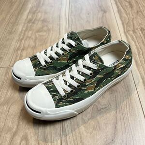 【美品】CONVERSE コンバース ジャックパーセル 靴 ローカットスニーカー 迷彩 カモフラージュ シューズ サイズ22.5cm レディース R-3295