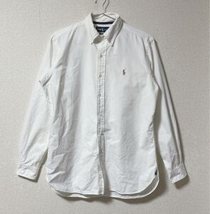 RALPH LAUREN ラルフローレン 長袖シャツ ホワイト ボタンダウン Mサイズ　A1