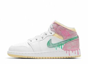 Nike GS Air Jordan 1 Mid "Paint Drip" 23cm DD1666-100